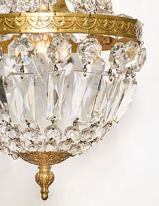 Antique French Louis XVI Style Neoclassic Crystal pendant Chandelier