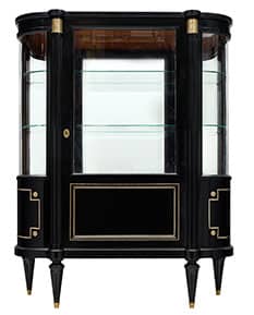 Antique Louis XVI Style Bookcase made of Mahogany wood with an ebonized finish 
