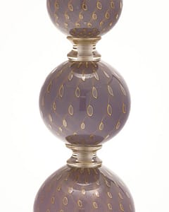 Authentic Italian Murano Glass Purple Avventurina Lamps