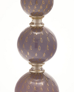 Authentic Italian Murano Glass Purple Avventurina Lamps