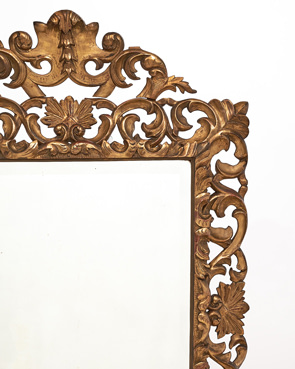 French antique gold leafed wooden grand carved mirror from Jean-Marc Fray Antiques circa year circa 1890