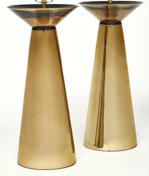 Italain Italian Gold Authentic Murano Glass Table Lamps