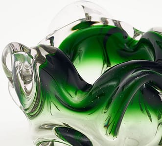 7 ways to identify authentic murano glass - green glass bowl