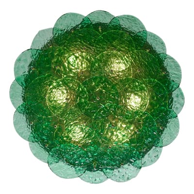 authentic murano glass green disc chandelier flush mount by carlo nasson